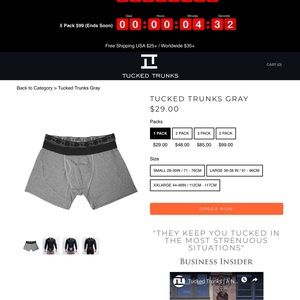 Tucked Trunks Single Pack